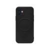 Husa Spate Magsafe Compatibila Cu iPhone 12, Protectie Camera, Microfibra La Interior, Negru